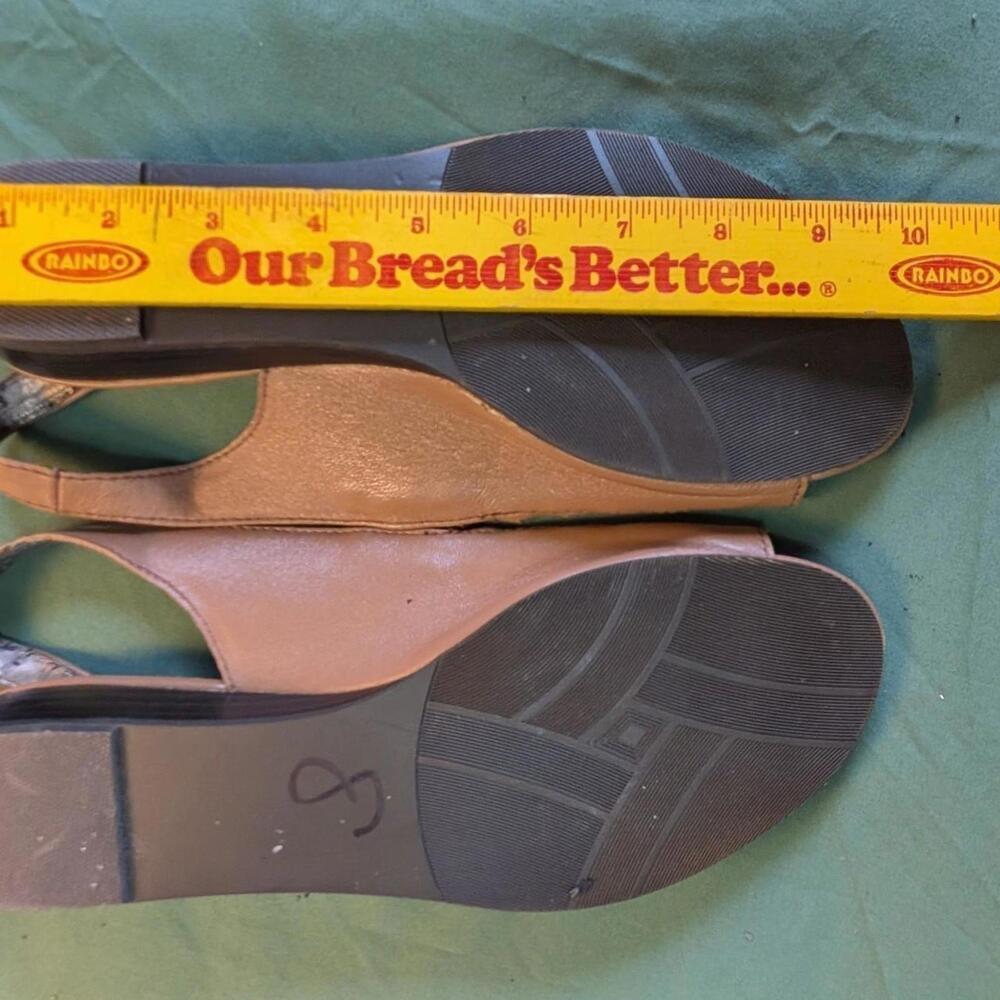 Early 2000s Array Tan Leather Caged Fisherman Sli… - image 7